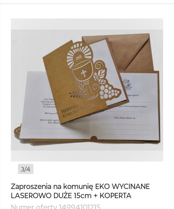 Zaproszenie na komunię