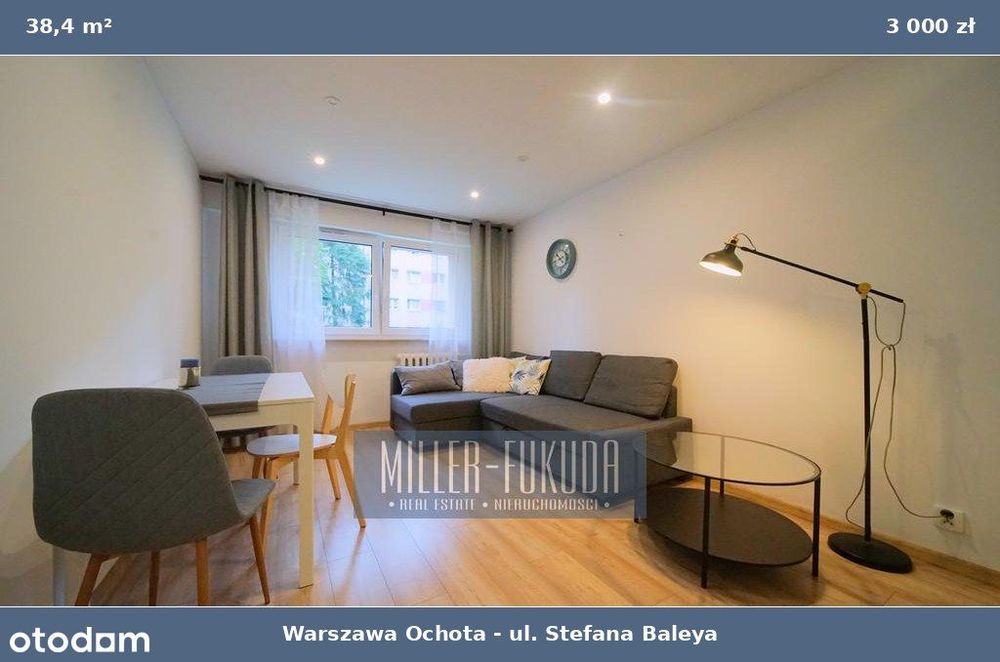 2-pokojowe mieszkanie 38,4 m² | Ochota, ul. Stefana Baleya