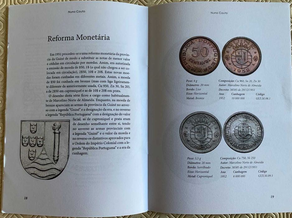Numismatica - Caderno: O Escudo nas Colónias: Guiné