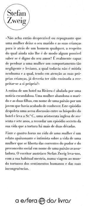 Vinte e Quatro Horas da Vida de Uma Mulher d Stefan Zweig [Portes Inc]