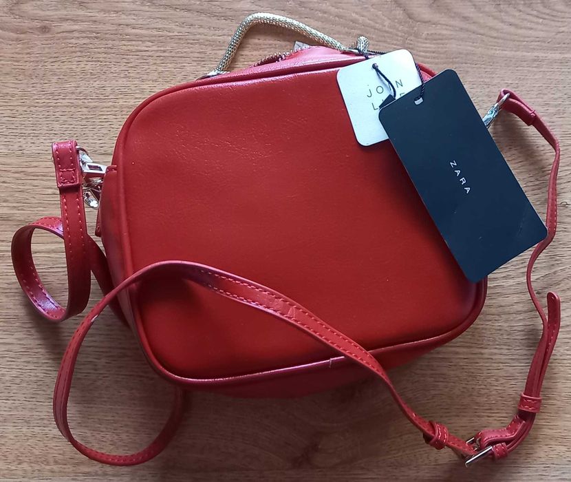 ZARA Torebka do ręki i na ramię czerwona