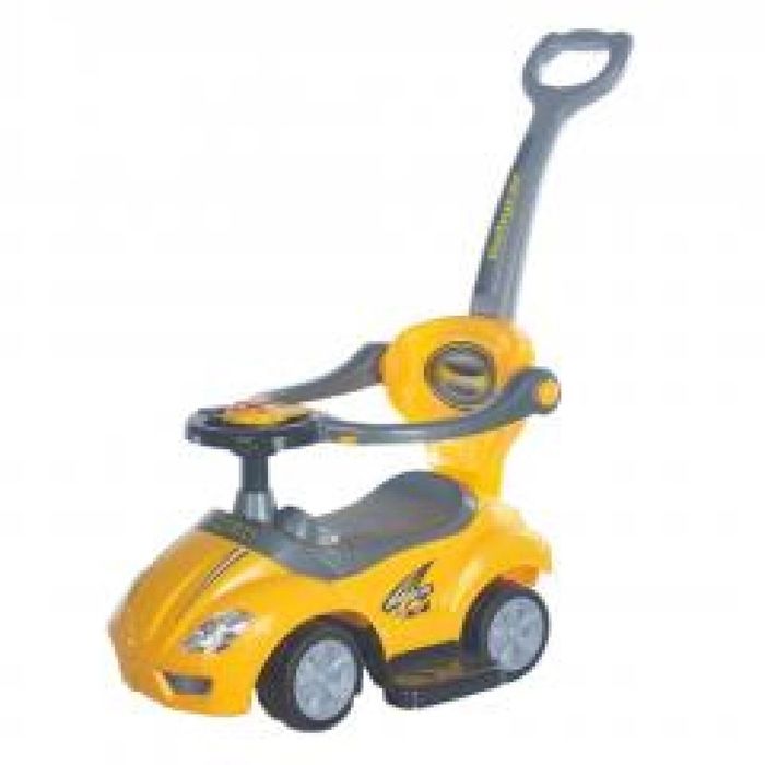 Jeździk z rączką 3w1 Mega Car żółty ,311x638 mm