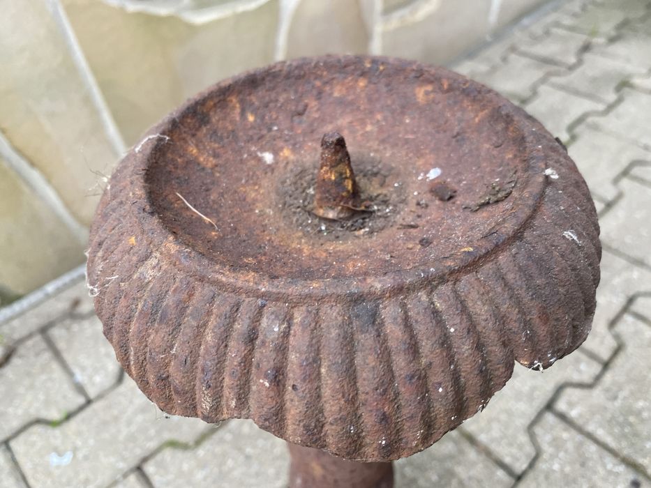 Zabytkowy żeliwny świecznik kandelabr 50 cm