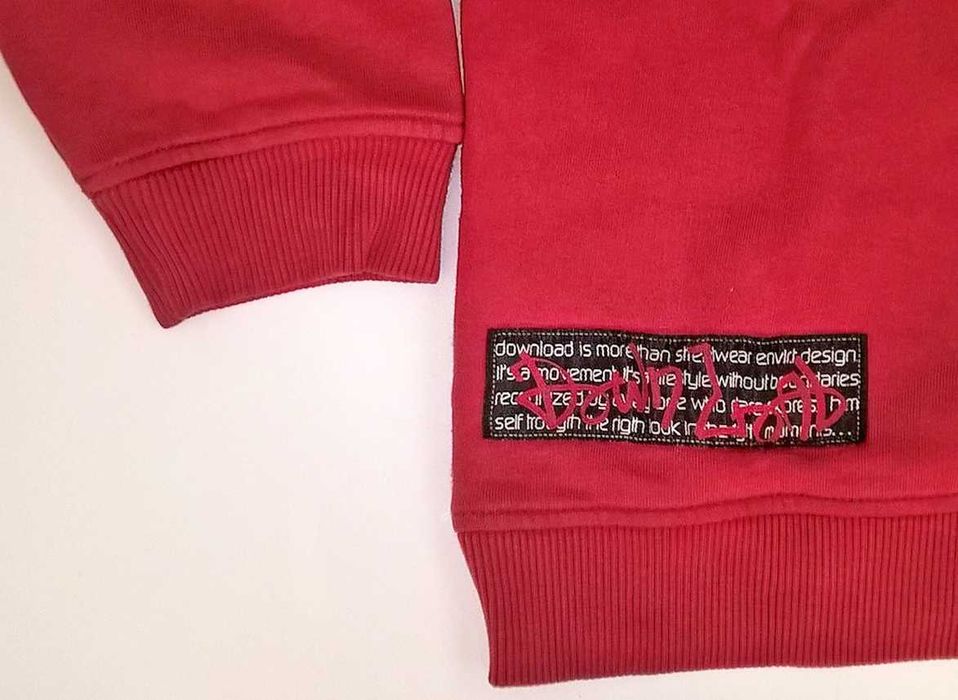 Camisola-Hoodie de Criança Unissexo Vermelho Grafiti