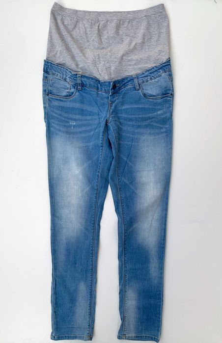 Spodnie Ciążowe Mamalicious 32/32 Dzinsowe Rurki Jeansowe L