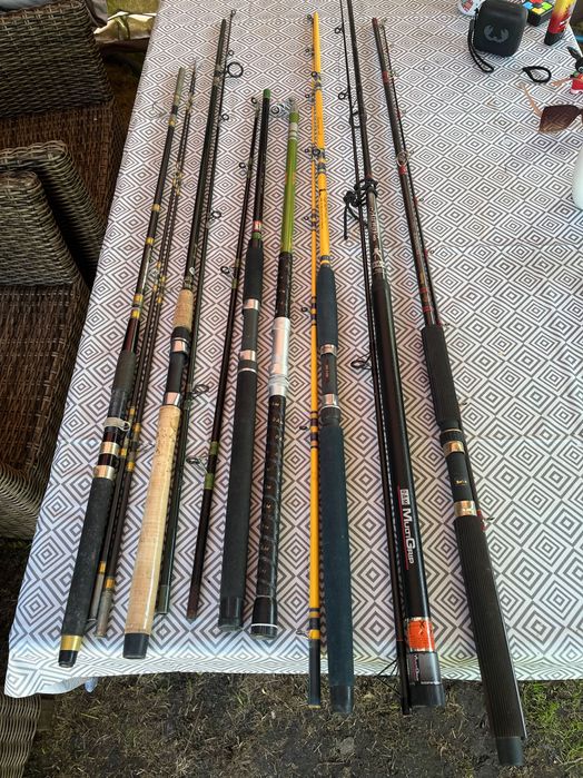 Wędka wędki 7 sztuk różnego przeznaczenia też Vintage