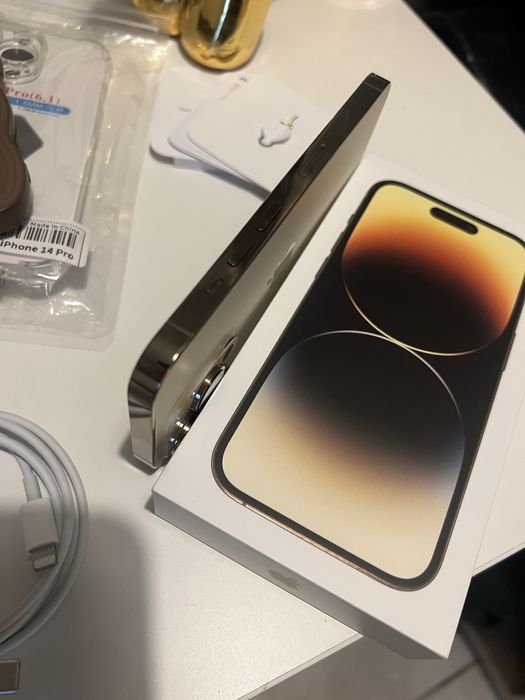 Iphone 14 pro 256gb gold. Idealny stan!