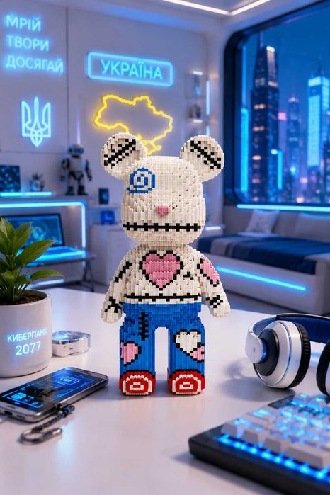 НОВИНКА! 3Д конструктор Magic Blocks Bearbrick МІШКА з блоків