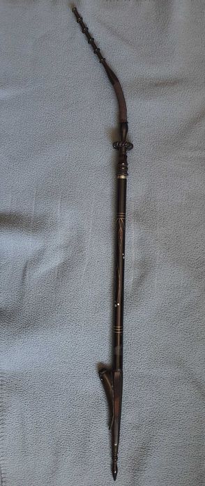 Cachimbo muito antigo em laca e madrepérola