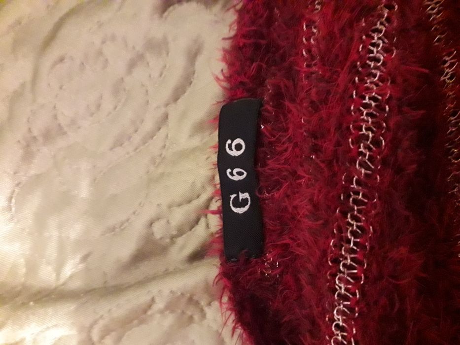 Sweterek włochaty  kudlaty bordo G 66