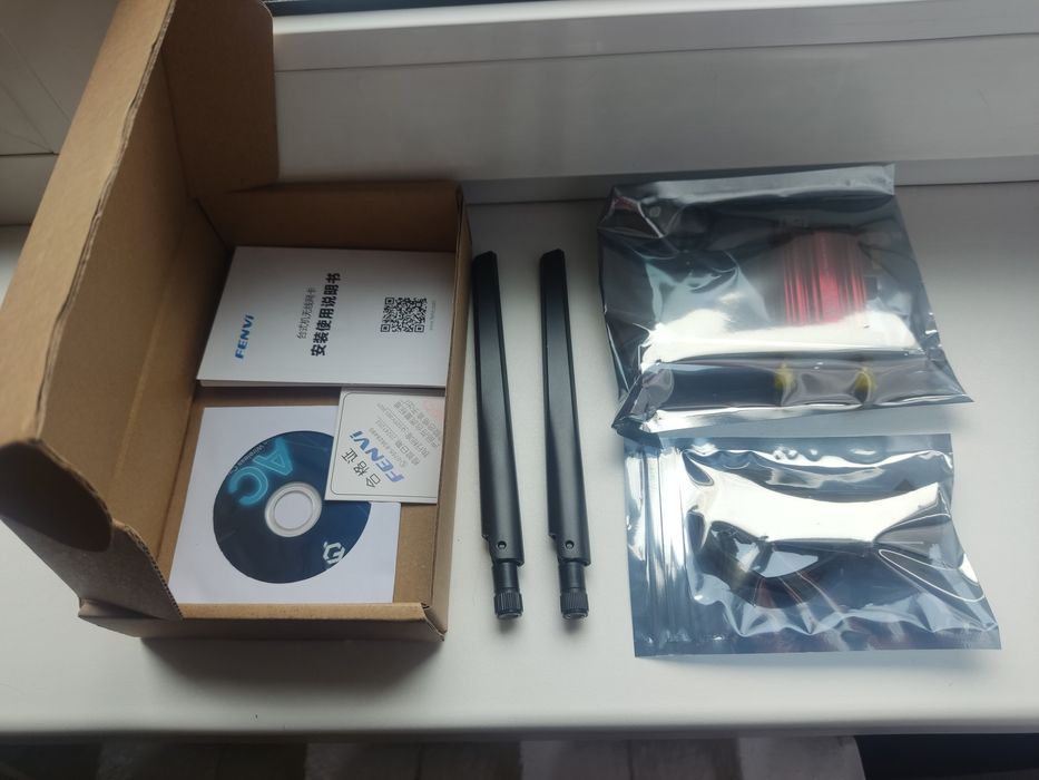 WiFi адаптер беспроводного интернета и Bluetooth на компьютер Fenvi4.0