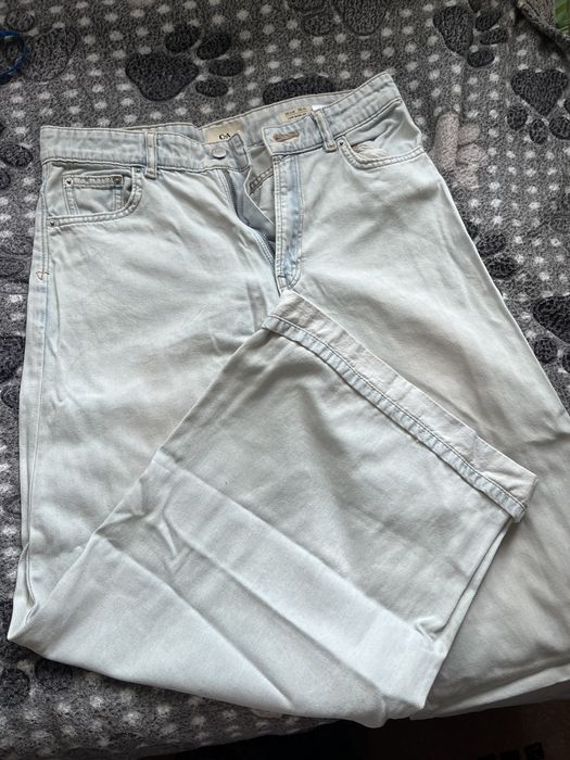 Широкі джинси C&A 36 S світлі / джинси low wide leg низька посадка труби