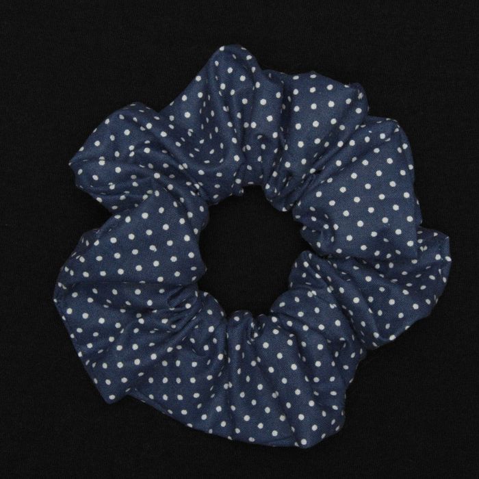 Scrunchie do Włosów/Ozdobna Granatowa Gumka do Włosów/Scrunchie Bawełniane