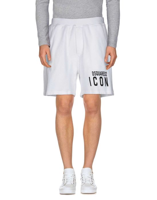 Dsquared2 ICON logo prints shorts białe spodenki bawełniane w rozmiarze L 100% oryginal
