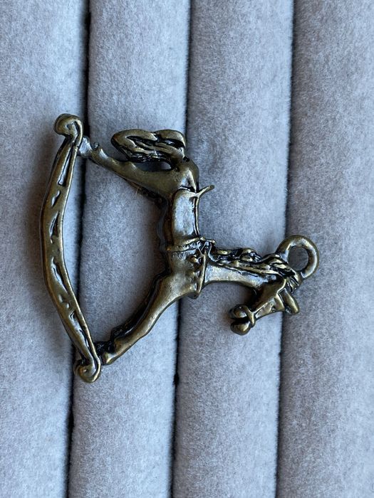 Zawieszka Brelok Konik na Biegunach Kołysząca się Zabawka Miniatura Vintage Mosiądz