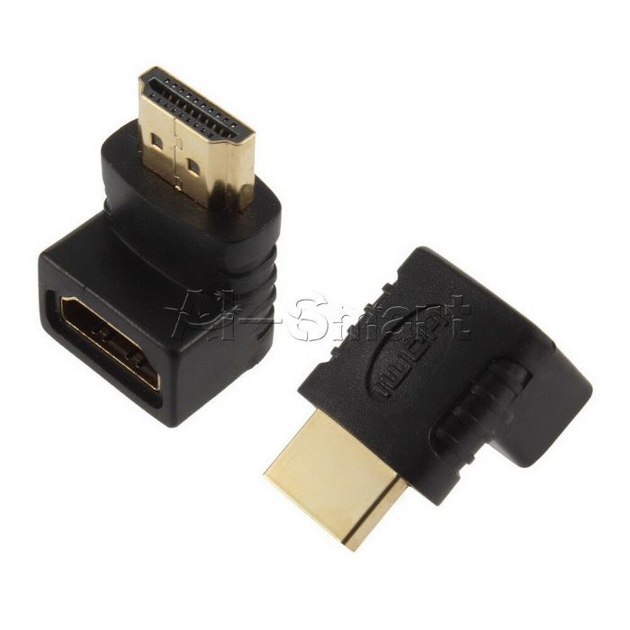 HDMI Connector Extender, Male-to-Female Right-Angle (90°) Adapter for HDTV and HDCP64740938828674123