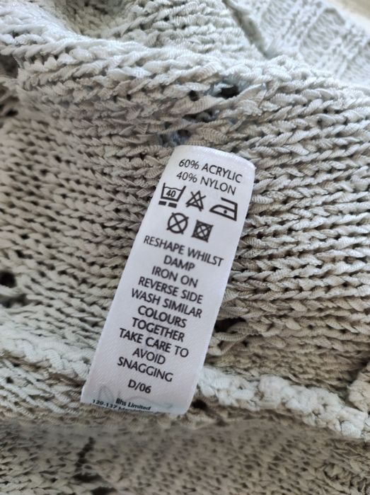 Ażurowy sweter narzutka Bhs 38 M