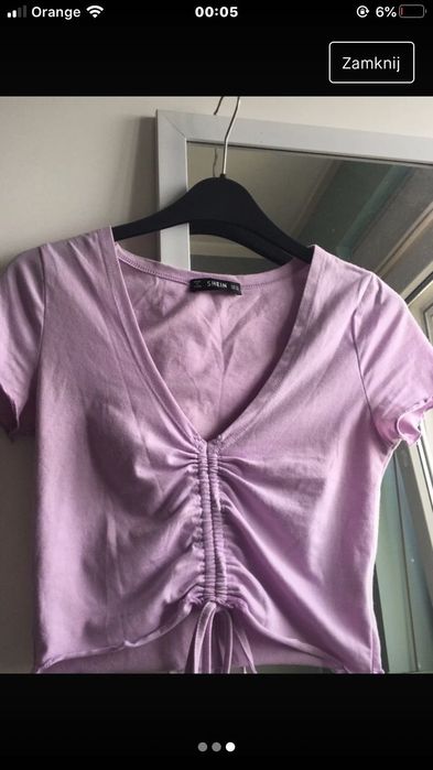 crop top ze ściągaczem