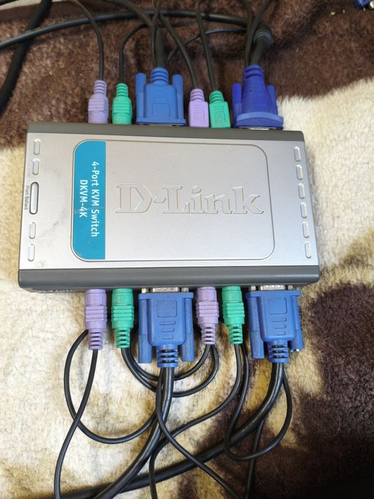 Przełącznik D-Link DKVM 4k + przewody