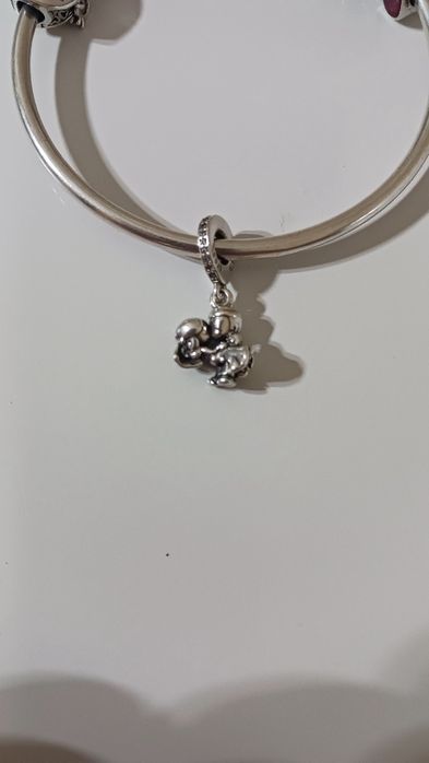 Conta pandora noivos em prata nova