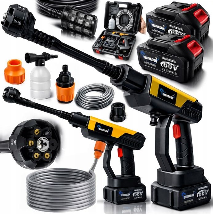 Акумуляторна мийка високого тиску Ondragon 66V + 2 акумулятори