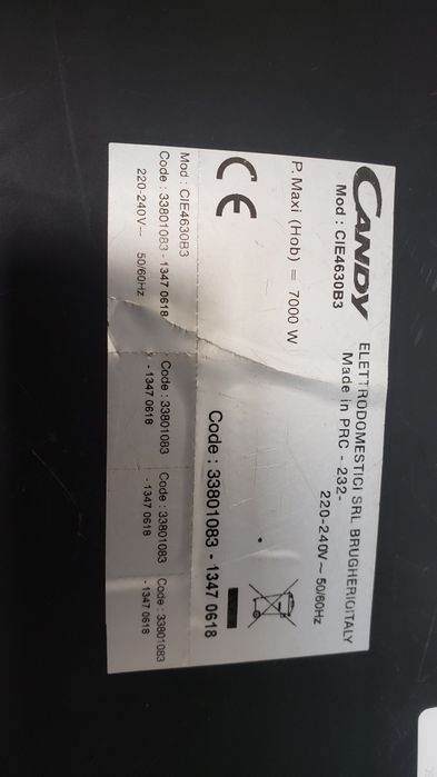 Placa de Indução Candy 4 Zonas – Como Nova