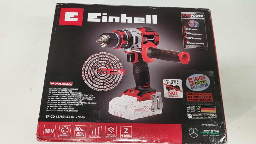 Wiertarka/wkretarka/młot udarowy Einhell TP-CD 18/80 Li-i BL Solo/igła