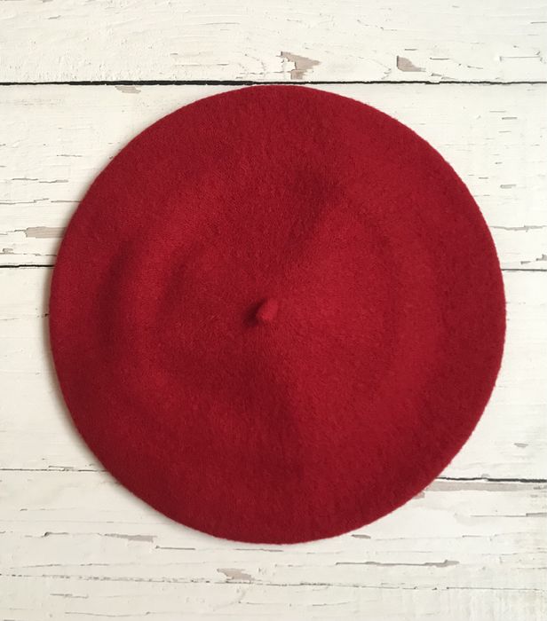 Damski Beret Vintage 80’ Wool Wełna Czechoslovakia Rare Unikat Nowy !