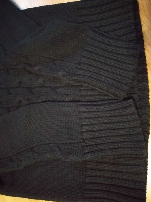 sweter z golfem/ warkocze S/M