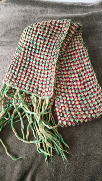 Szalik zielony  kolorowy