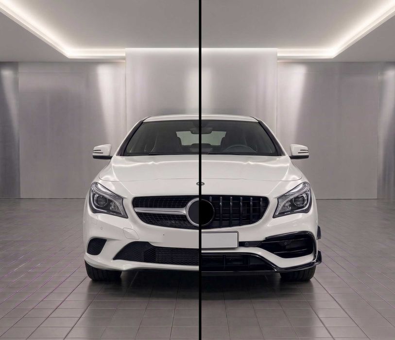 Передній бампер AMG стиль Mercedes CLA W117 2013 2017 решітки Бампер ЦЛА  Бампер 117