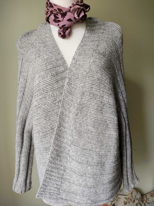Manila Grace kardigan szary melanż rozm. uniwersalny
