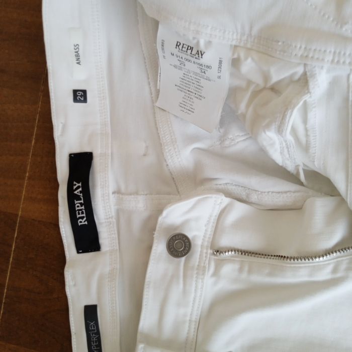 Replay Hyperflex Anbass białe spodnie r 29/M stan idealny