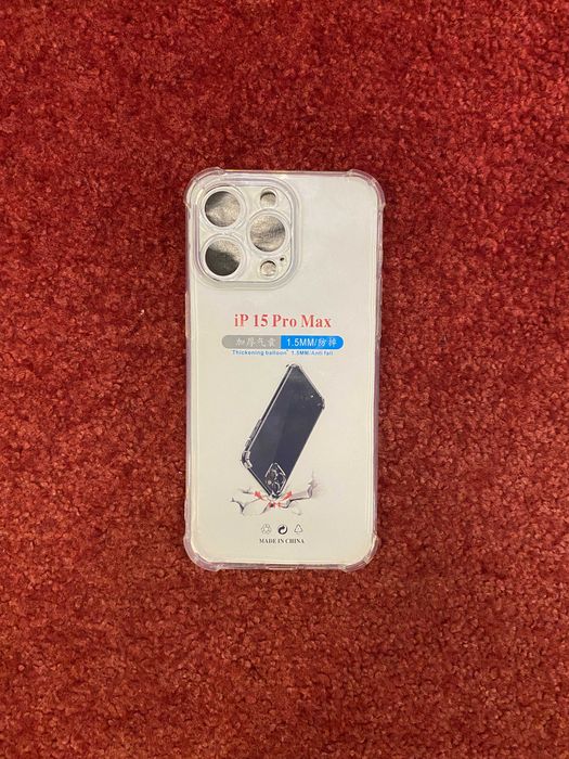 Чохол на iPhone 15 Pro Max, прозорий з амортизуючими кутами