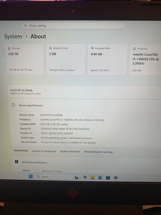 Hp Omen gtx     1050