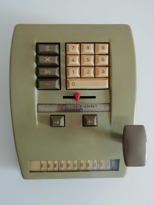 Antiga máquina de calcular mecánica Carlsen Contex 10