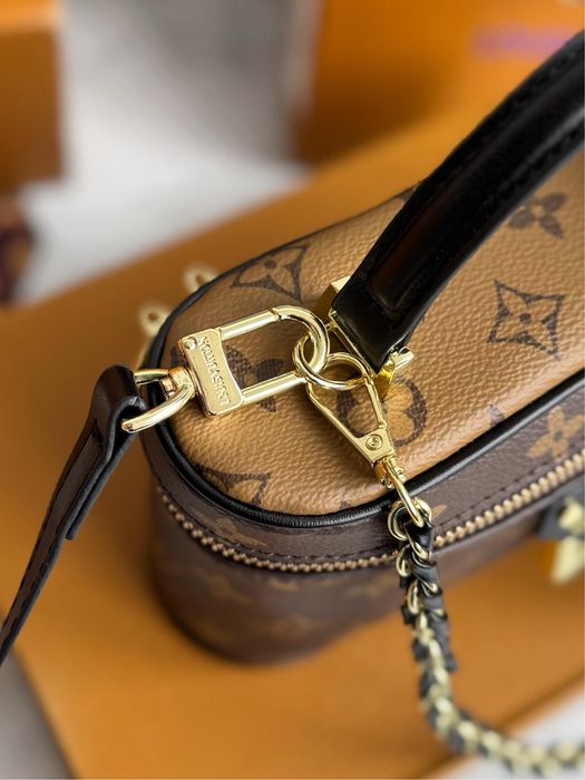 Сумочка жіноча бочонок Louis Vuitton vanity луі вітон коричнева сумка