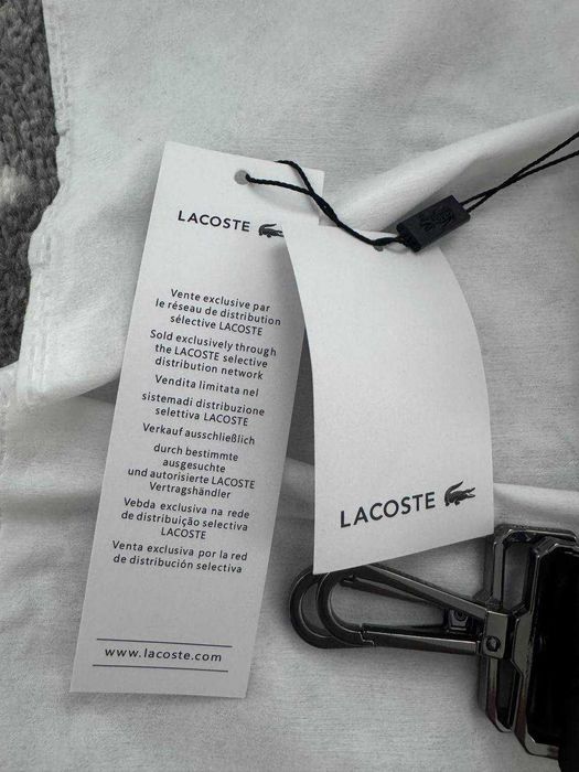 Сумка через плече Lacoste лакоста лакосте monogram сіра синя нова