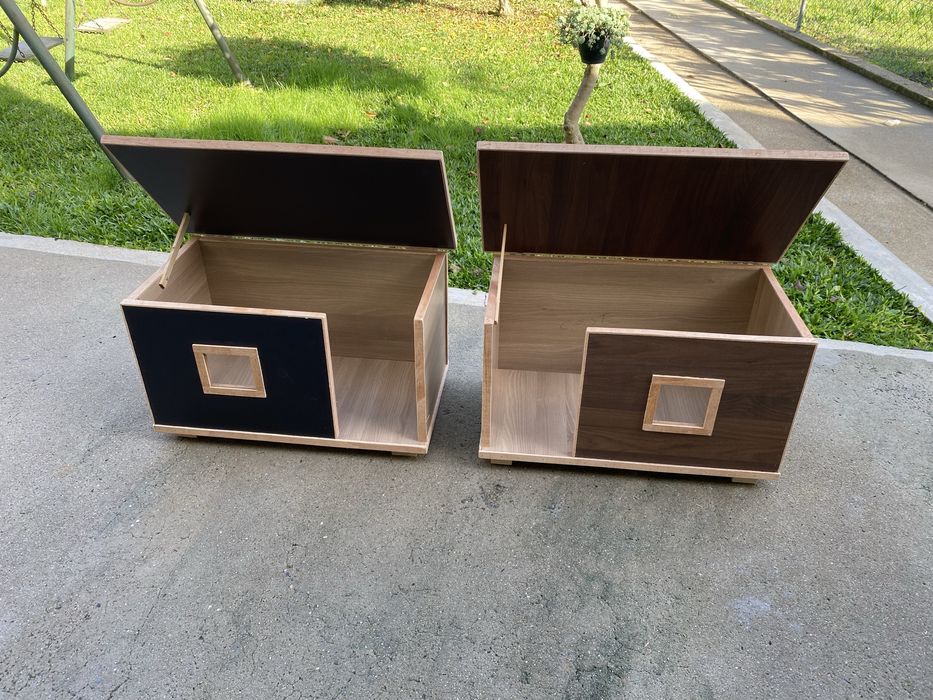 Casinhas para gatos em madeira tratada muito aconchegadas