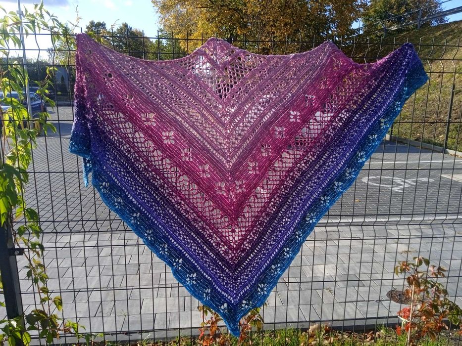 chusta 100% bawełna handmade rękodzieło