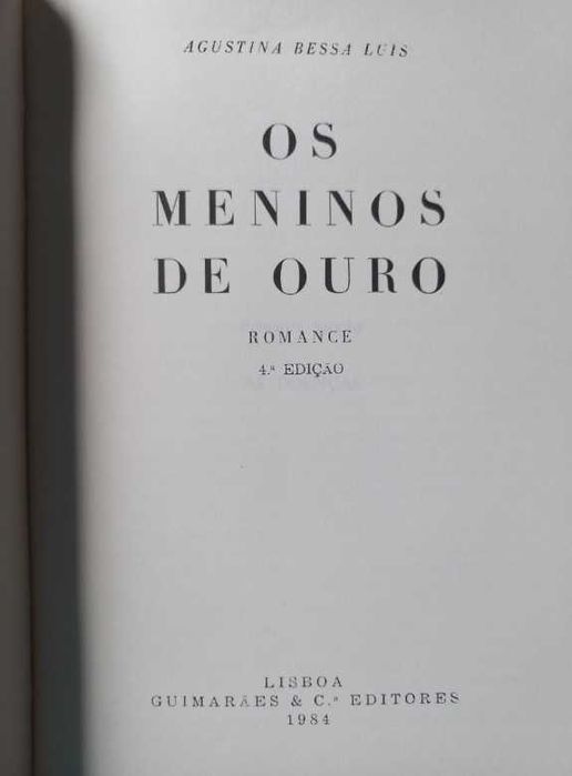 Os Meninos de Ouro - Agustina Bessa-Luís