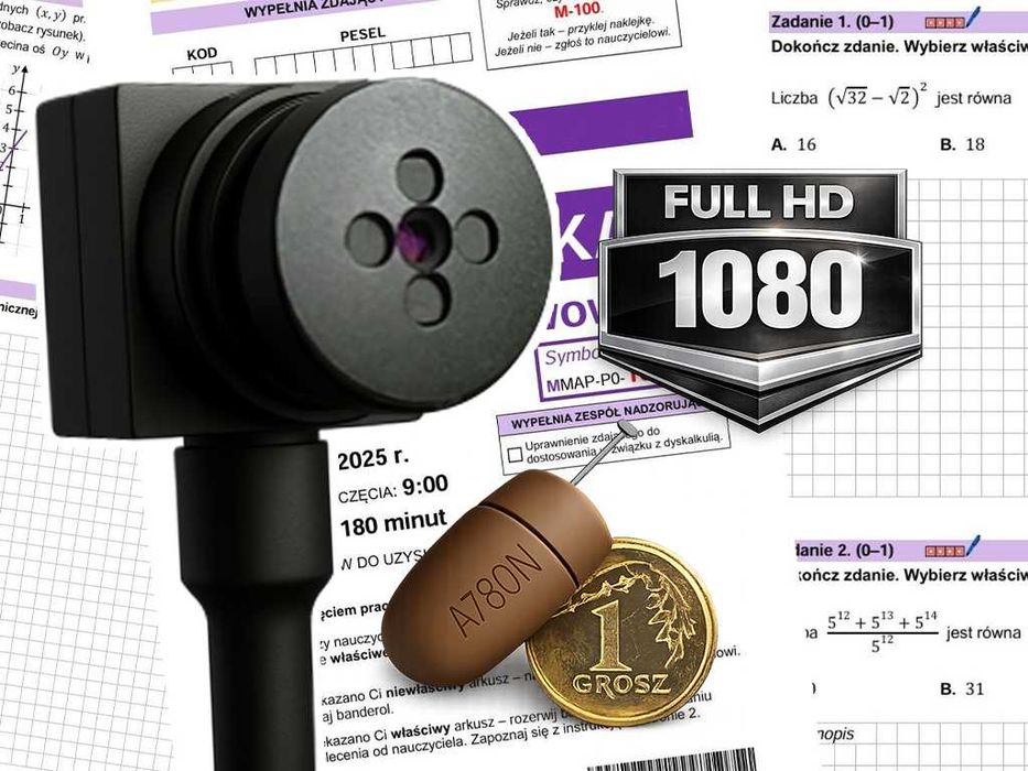 Mini kamerka w guziku + mini słuchawka