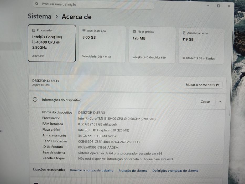 Acer Aspire XC-895 Intel Core I5 10400