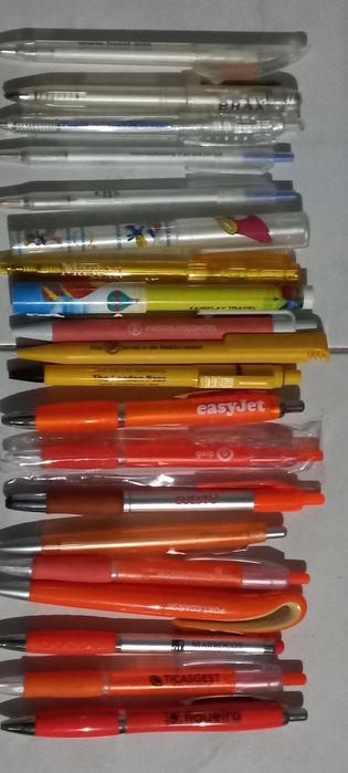 Canetas novas com publicidade para colecionadores