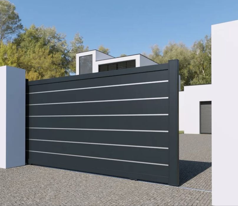 Portas, portões, vedaçoes, telhados de painel, armazens.
