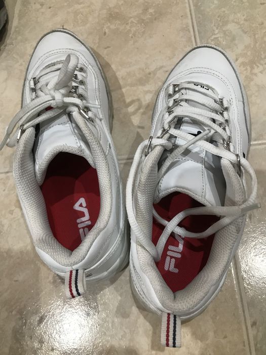 Sapatilhas em pele da fila