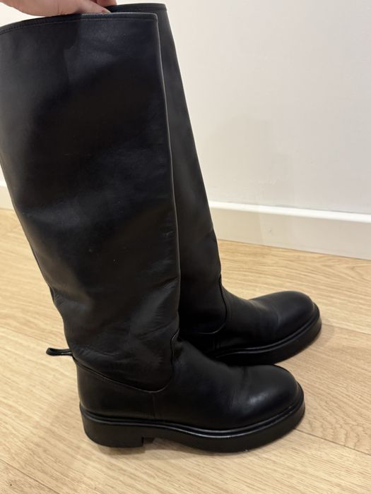 Чоботи Kacharovska натуральна шкіра чорні