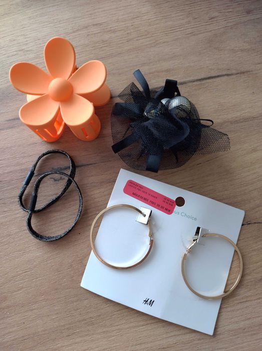 Набір нові сережки та брошка/заколка