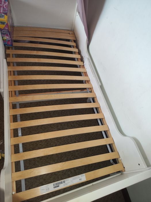 Cama Infantil Extensível IKEA SUNDVIK Branca + Colchão + OFERTA Dossel e Luzes