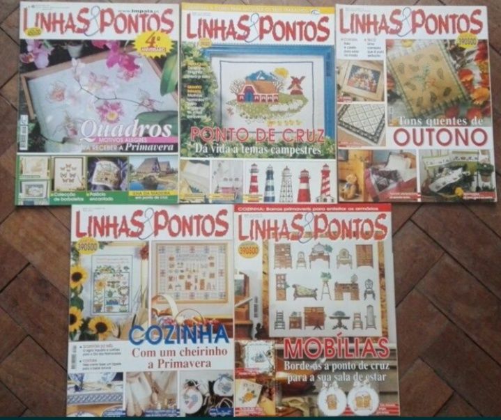 Revistas várias coleções antigas e DIY, Ponto Cruz, Tricô, Croché